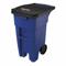 Rollout Trash Can, Blue, 32 Gal Capacity, 20 1/2 Inch Width/Dia