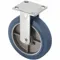 Plate Caster, 6 Inch Dia, 7 1/2 Inch Height, Rigid Caster