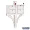 Roadside Mailbox, 35 x 81 x 18.25 Inch Size, White