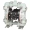 Double Diaphragm Pump, Air, Pvdf, Bolt, 1/2 Inch Fluid Connection Size, Npt, Santoprene