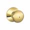 Knob Lockset, 2, Plymouth, Bright Brass/Bright Chrome, Not Keyed