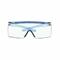 Veiligheidsbril, anticondens/antikras, half frame, helder, blauw, blauw, unisex