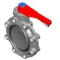 Lug Insert Butterfly Valve, EPDMver Handle, Zinc Lug, 1-1/2 Size, PVC