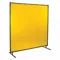 Welding Screen, Vinyl, 4 ft Height, 6 ft Width, Yellow, 3/4 Inch Size Frame, Yellow