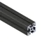 Standard T-Slotted Rail, Black, 6063-T6 Anodized Aluminum Alloy, Cut To Length