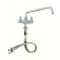 Faucet, Deck Mt., Single Hole Base, 18 Inch Flexible Inlet, 14 Inch Swing Nozzle