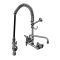 Pre-Rinse Faucet, 8 Inch Wall Mount Faucet, Ceramas, 063X, ADF, Tee, Swivel