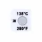 Non Reversible Temp Indicator, Vertical Strip, 1 Point, 280 Deg. F, 1000Pk