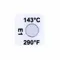 Non Reversible Temp Indicator, Vertical Strip, 1 Point, 290 Deg. F, 1000Pk