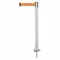 Spike Post, Plastic, White, 43 Inch Height, 2 1/2 Inch Dia., Stake, Orange