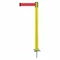 Spike Post, Plastic, Yellow, 43 Inch Height, 2 1/2 Inch Dia., Stake, Red