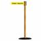 Slimline Post, Steel, Yellow, 38 Inch Post Height, 2 Inch Post Dia, 14 Inch Base Dia