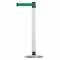 Barrier Post With Belt, Polycarbonate, Clear, 38 Inch Height, 2 1/2 Inch Dia.