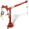 Portable Davit Crane With Spur Gear Hand Winch, Up To 2000 Lbs., Galvanized