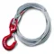 Galvanized Aircraft Cable With Swivel Hook And Unfinished End, 3/8 Inch x 75 Ft