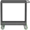 2 Shelf Utility Cart With Lip, 24 x 36 x 39 Inch Size, Gray, Mold On Caster