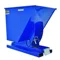 Self Dumping Hopper, Light Duty, 1 cu. yd., 2000 Lb., Blue, Steel