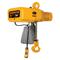 Electric Chain Hoist, 3 Phase, 2000 lb., Yellow, Steel, 460V