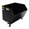 Self Dumping Hopper, Light Duty, 1 cu. yd., 2000 Lb., High Gloss Black, Steel