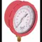 Industrial Pressure Gauge, Red, 0 To 160 PSI, 4 Inch Dial, 1/4 Inch Npt Male, Plastic