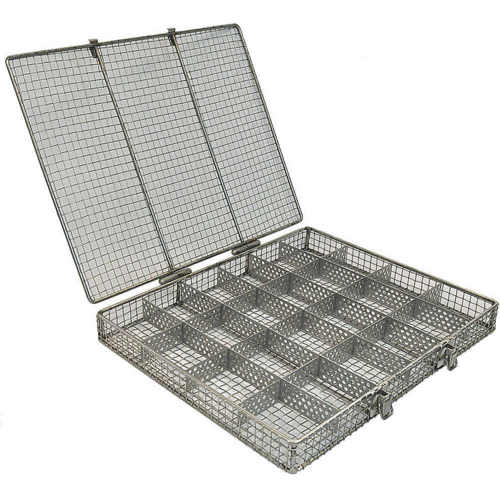 Mesh Basket with Lid 20-1/4 Inch Length x 17-3/16 Inch Width