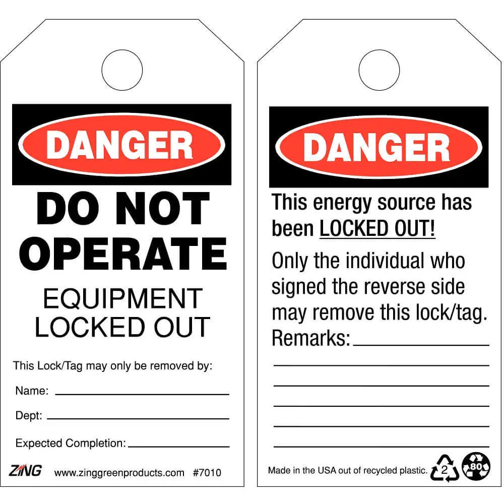 ZING Safety and Lockout Tags