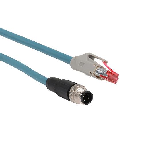 Kabel, Ethernet, 4-pins D-gecodeerd M12 naar Rj45, PVC, 3.2 m kabellengte