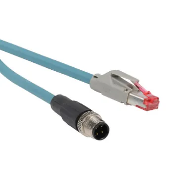 Datalogic Cable, Ethernet, 4-Pin D-Coded M12 To Rj45, Pvc, 16.4 ft. Cable Length