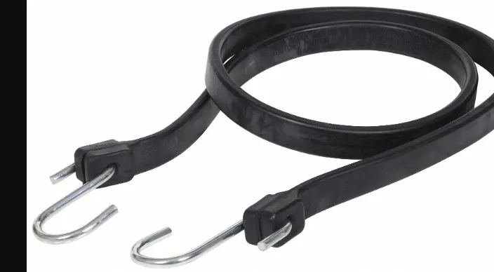 Bungee Strap, Epdm Rubber, Black, S-Hook End Type, 45 Inch Bungee Length